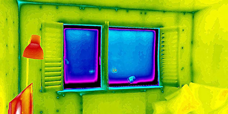 A thermal imaging survey can locate condensation